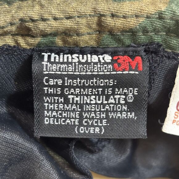 VINTAGE Columbia Hat Bucket Fitted Mens Medium Camo GORE-TEX Thinsulate 80s - Picture 7 of 10